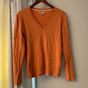 Orange Cable Knit Sweater - Size L